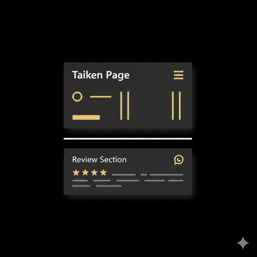 予約体験の直下にレビューセクション
